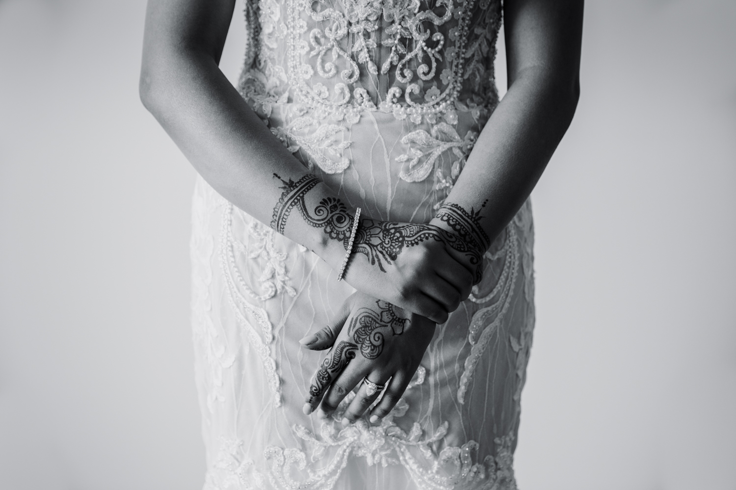 A stunning bridal portrait of a Bride taken just before leaving home for the wedding. This image was taken by Mala Photography, an Auckland based wedding photographer. The wedding was at Markovina Vineyard Estate In Kumeu, Auckland.